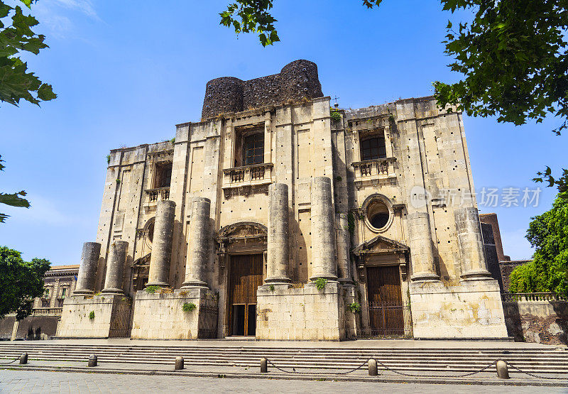 San Nicolò l'Arena Church and Monastery in Catania, Sicily, Italy